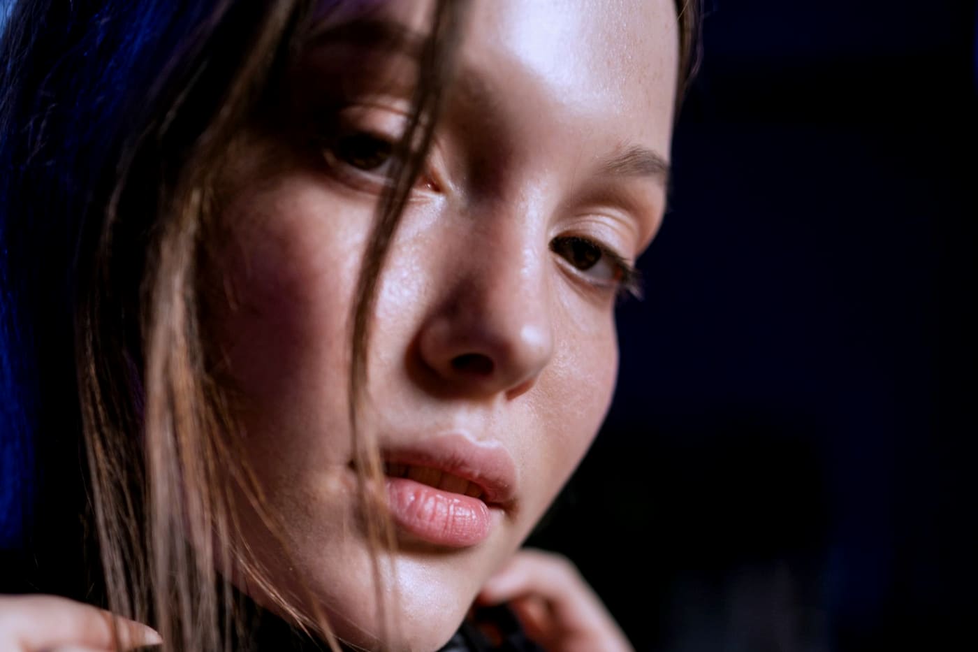 Close-up of a player wearing a gaming headset